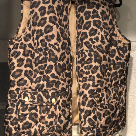 St. John's Bay Jackets & Blazers - Leopard Vest